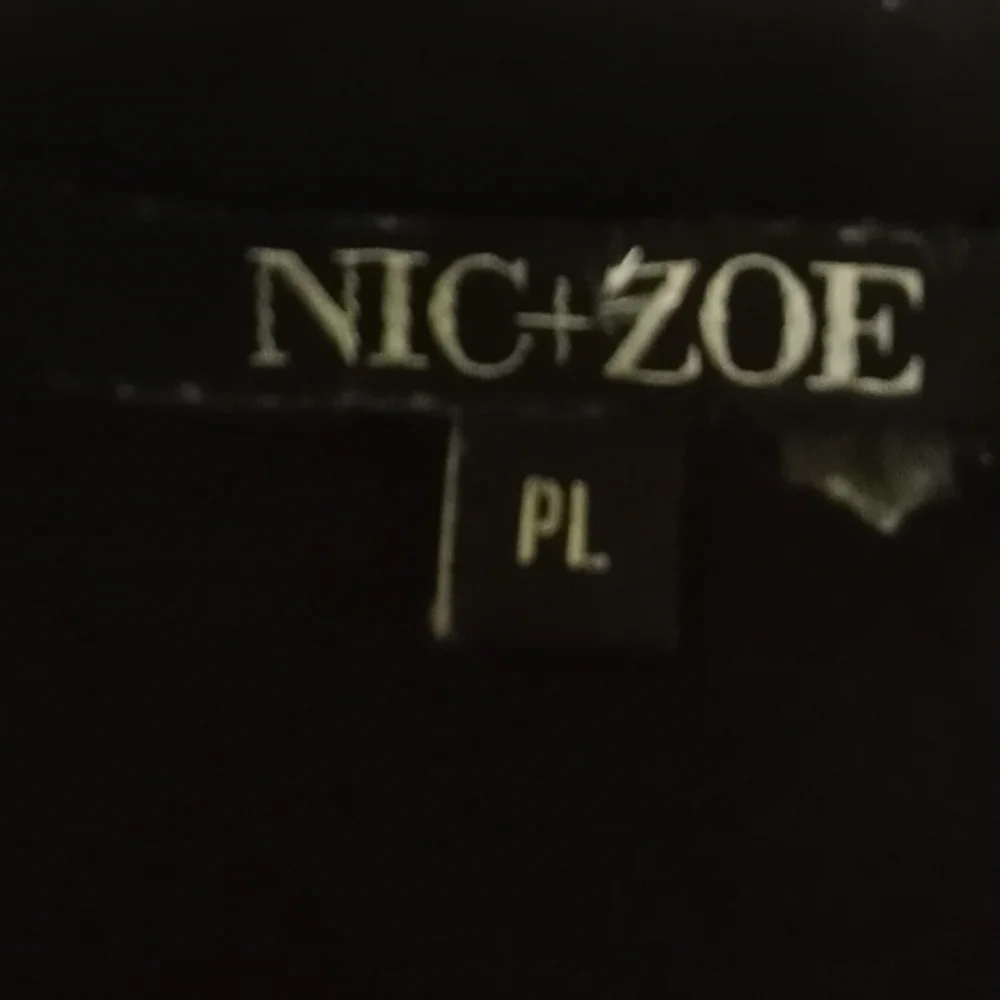 Nic + Zoe Linen Viscose Blend Sheer Knit Mixed Media Casual Silky Sweater Shirt
